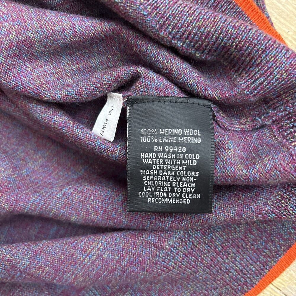 Bugatchi Uomo V Neck Sweater Merino Wool Wine Mens Size XXL 2XL Wine NEW NWT - Picture 7 of 7